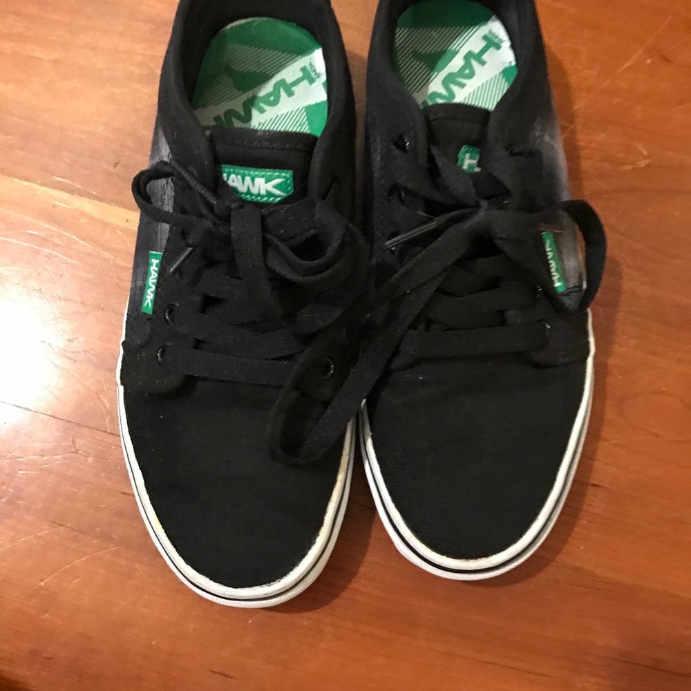 HAWK black plaid sneakers size 7